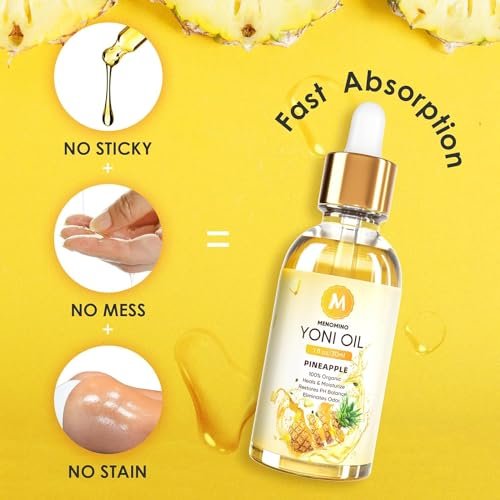 3er Pack Yoni Öl – Femininöl für den pH-Wert der Frau – Feminin Deodorant mit Ananas, Pfirsich und Erdbeer-ätherischen Ölen, 1 fl oz/Stück