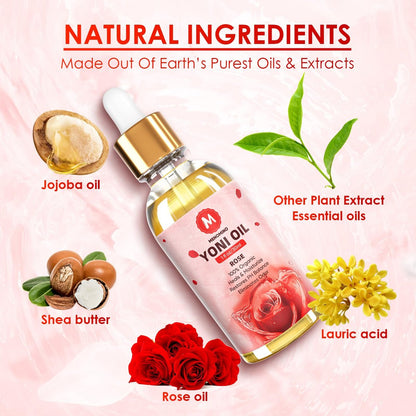 3er Pack Yoni-Öl Bio – Femininöl für den pH-Wert der Frau – Intimdeodorant – Vaginalfeuchtigkeitscreme – Beseitigt Gerüche mit natürlichem Pfirsich-, Erdbeer- und Rosenöl, 1 fl oz/Stück