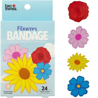 BioSwiss Pflaster, Blumenförmig, selbstklebend, latexfrei, steril, 24 Stück