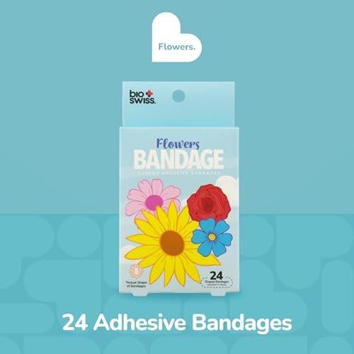 BioSwiss Pflaster, Blumenförmig, selbstklebend, latexfrei, steril, 24 Stück