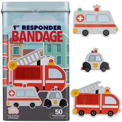 BioSwiss Verbandpflaster, First Responders geformte selbstklebende Pflasterset, Latexfrei, Sterile Wundversorgung, 50 Stück