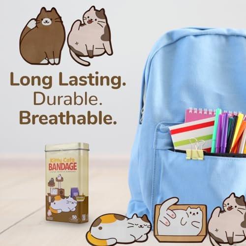 BioSwiss Pflaster, Kitty Cats geformte selbstklebende Pflasterset, Latexfrei, steril, Wundversorgung, 50 Stück