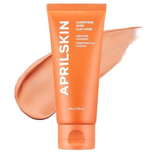 APRILSKIN Carrotene IPMP 3-Min Quick Dry Porenpflegende Tonmaske | Kaolin & Zink PCA | Reduziert Poren & Talg | Kühlender Effekt | Vegan | Sanftes Peeling | Koreanische Hautpflege | 100g 3,52 oz.