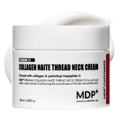 MDP+ Premium Collagen Naite Thread Neck Cream 2.0 | Hautstraffung, Festigung, 100 ml | Anti-Aging Feuchtigkeitscreme für Hals und Dekolleté gegen Falten