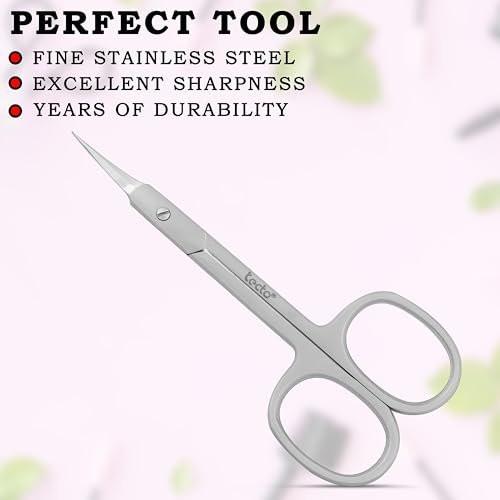 Tecto Professionelle Nagelschere – Edelstahl Maniküreschere, Nagelhautschere, Mehrzweck, Wimpern, Augenbrauen, Zehennägel für Damen und Herren (Extrafeine Spitze)