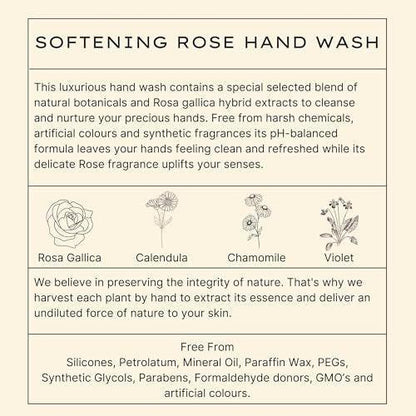 Jurlique Rose Hand Wash – Sanfte Handseife mit Rosenextrakt, 295 ml