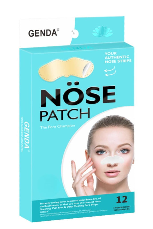 GENDA Blackhead Remover Nose Pore Strips – Hydrokolloid Nasenpflaster für Tiefenreinigung, 12 Strips
