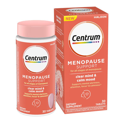 Centrum Klarer Geist und Gelassene Stimmung Wechseljahre Unterstützung Tabletten, mit klinisch getestetem enXtra, 30 Stück