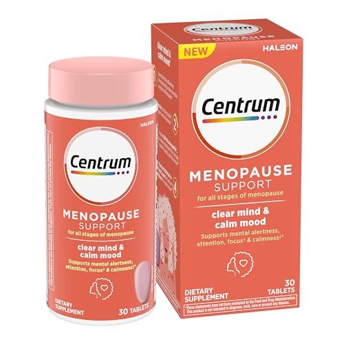Centrum Klarer Geist und Gelassene Stimmung Wechseljahre Unterstützung Tabletten, mit klinisch getestetem enXtra, 30 Stück