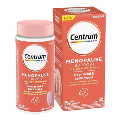 Centrum Klarer Geist und Gelassene Stimmung Wechseljahre Unterstützung Tabletten, mit klinisch getestetem enXtra, 30 Stück