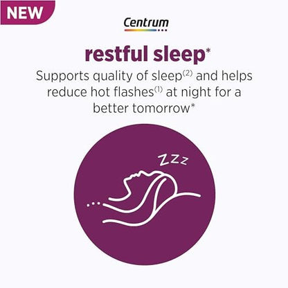 Centrum Restful Sleep Wechseljahre Unterstützung Tabletten – mit klinisch geprüftem DailyZz und geniVida, 28 Stück