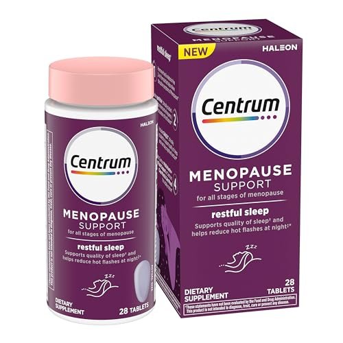 Centrum Restful Sleep Wechseljahre Unterstützung Tabletten – mit klinisch geprüftem DailyZz und geniVida, 28 Stück