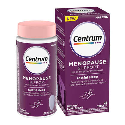 Centrum Restful Sleep Wechseljahre Unterstützung Tabletten – mit klinisch geprüftem DailyZz und geniVida, 28 Stück