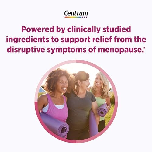 Centrum Complete Multivitamin Supplement + Hitzewallungen-Unterstützung für die Wechseljahre, mit klinisch untersuchtem geniVida, 30 Tabletten