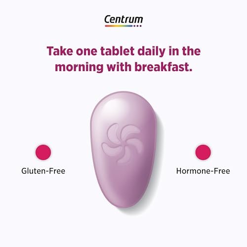 Centrum Complete Multivitamin Supplement + Hitzewallungen-Unterstützung für die Wechseljahre, mit klinisch untersuchtem geniVida, 30 Tabletten