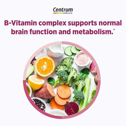 Centrum Complete Multivitamin Supplement + Hitzewallungen-Unterstützung für die Wechseljahre, mit klinisch untersuchtem geniVida, 30 Tabletten