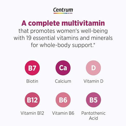 Centrum Complete Multivitamin Supplement + Hitzewallungen-Unterstützung für die Wechseljahre, mit klinisch untersuchtem geniVida, 30 Tabletten