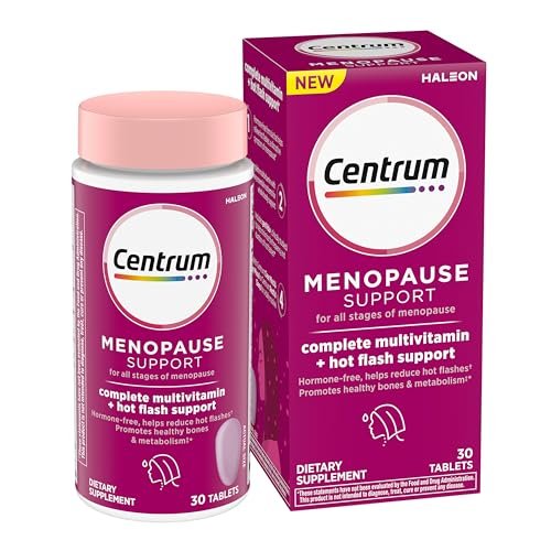 Centrum Complete Multivitamin Supplement + Hitzewallungen-Unterstützung für die Wechseljahre, mit klinisch untersuchtem geniVida, 30 Tabletten