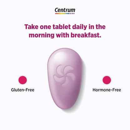 Centrum Complete Multivitamin Supplement + Hitzewallungen-Unterstützung für die Wechseljahre, mit klinisch untersuchtem geniVida, 30 Tabletten