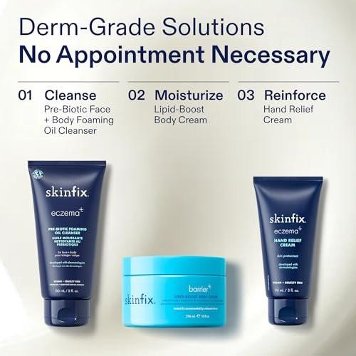 Skinfix Hand Relief Cream - 3 fl oz - Reduziert sichtbare Rötungen, Stechen und Rissbildung bei trockener, empfindlicher Haut - Von der National Eczema Association akzeptiert - Duftfrei - Vegan, tierversuchsfrei