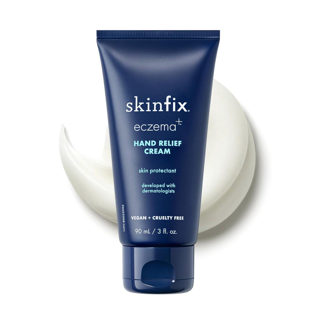 Skinfix Hand Relief Cream - 3 fl oz - Reduziert sichtbare Rötungen, Stechen und Rissbildung bei trockener, empfindlicher Haut - Von der National Eczema Association akzeptiert - Duftfrei - Vegan, tierversuchsfrei