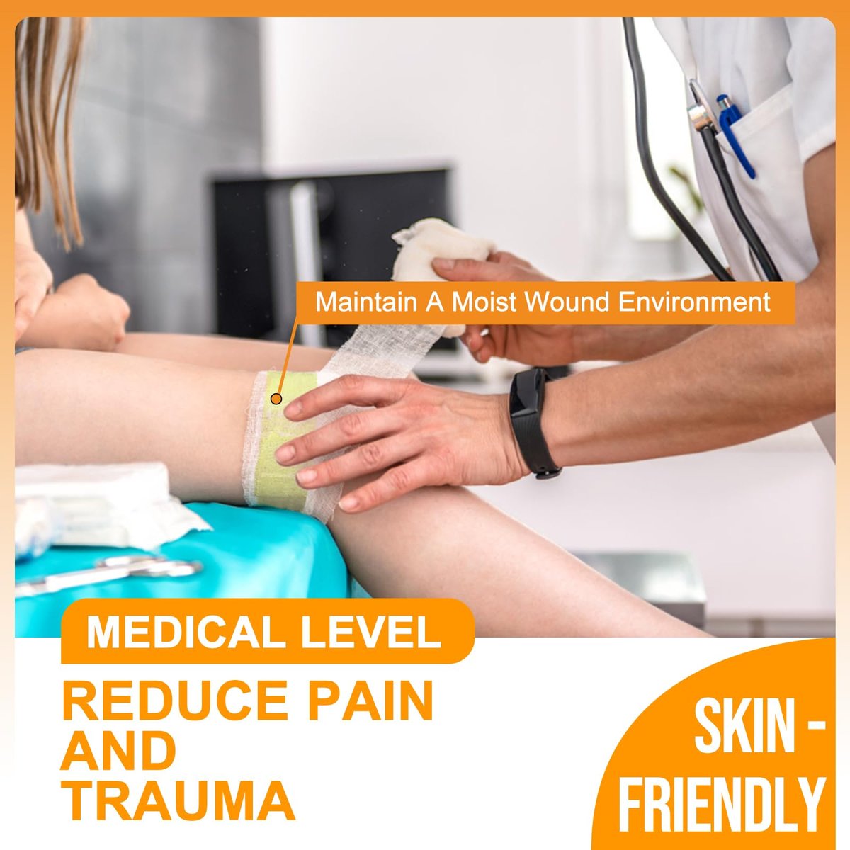 Carbou Medical Xeroform Petrolatum Verband 1"x8" - 50 einzeln verpackte, nicht haftende Gaze-Pads für Wundversorgung, Verbrennungen, Schürfwunden, Hauttransplantate und chirurgische Einschnitte