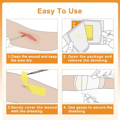 Carbou Medical Xeroform Petrolatum Verband 1"x8" - 50 einzeln verpackte, nicht haftende Gaze-Pads für Wundversorgung, Verbrennungen, Schürfwunden, Hauttransplantate und chirurgische Einschnitte