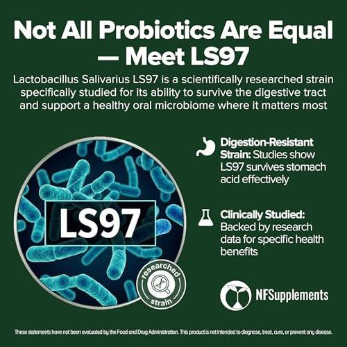 Lactobacillus Salivarius Probiotikum 240 Tabletten (4-Monats-Vorrat) – Erforschter Stamm LS97 – 3 Milliarden KBE – Unterstützung für Verdauungs- & Mundgesundheit – GMP-zertifiziert
