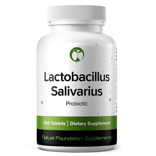 Lactobacillus Salivarius Probiotikum 240 Tabletten (4-Monats-Vorrat) – Erforschter Stamm LS97 – 3 Milliarden KBE – Unterstützung für Verdauungs- & Mundgesundheit – GMP-zertifiziert