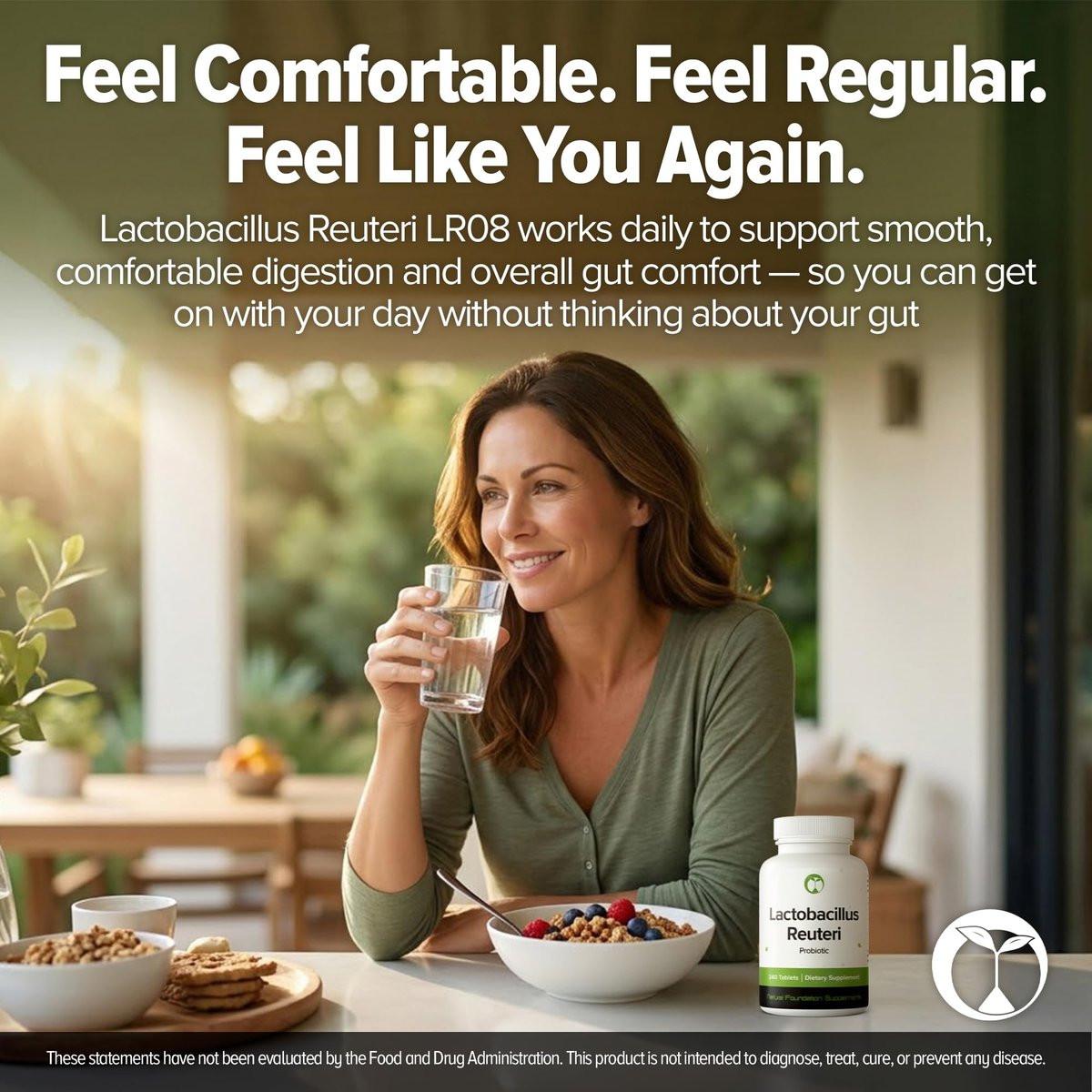 Lactobacillus Reuteri Probiotikum 240 Tabletten (4 Monate Vorrat) – Forschungsstamm LR08 – 3 Milliarden KBE – Verdauungsgesundheit & Darmkomfort – GMP-zertifiziert