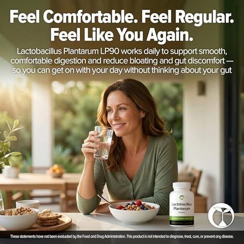 Lactobacillus Plantarum Probiotikum 240 Tabletten (4 Monate Vorrat) – Forschungsstamm LP90 – 3 Milliarden KBE – Verdauungsgesundheit & Darmkomfort – GMP-zertifiziert