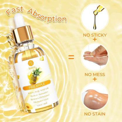 3er Pack Yoni-Öl für Frauen – Femininpflegeöl – Allnatürliche vaginale essentielle Öle, reduziert Geruch, stellt pH-Gleichgewicht und Feuchtigkeit wieder her, 1 fl oz/Stk Erdbeere Ananas Pfirsich Duft