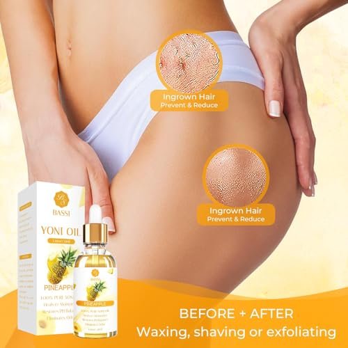 3er Pack Yoni-Öl für Frauen – Femininpflegeöl – Allnatürliche vaginale essentielle Öle, reduziert Geruch, stellt pH-Gleichgewicht und Feuchtigkeit wieder her, 1 fl oz/Stk Erdbeere Ananas Pfirsich Duft