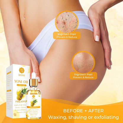 3er Pack Yoni-Öl für Frauen – Femininpflegeöl – Allnatürliche vaginale essentielle Öle, reduziert Geruch, stellt pH-Gleichgewicht und Feuchtigkeit wieder her, 1 fl oz/Stk Erdbeere Ananas Pfirsich Duft