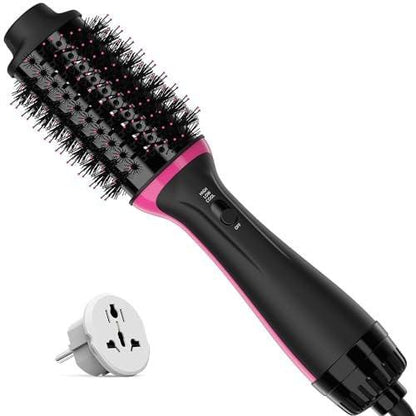 Dual-Voltage-Haartrocknerbürste für Europareisen: 120V-240V One Step Haartrockner und Styler, professionelle Föhnbürste mit Ionen-Technologie gegen Frizz