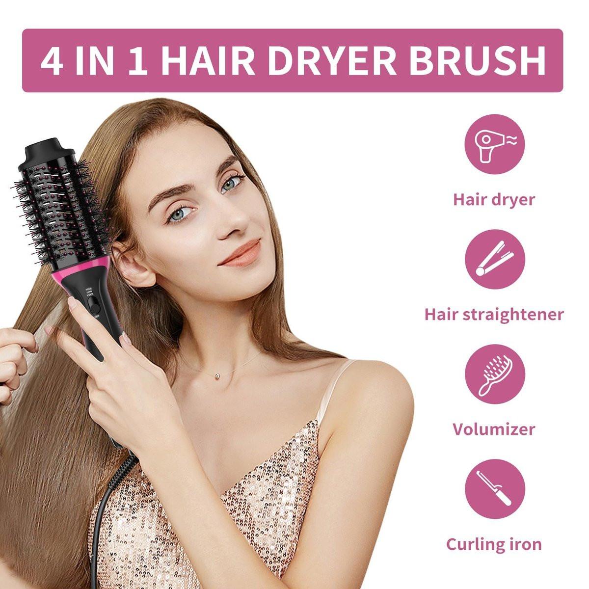 Dual-Voltage-Haartrocknerbürste für Europareisen: 120V-240V One Step Haartrockner und Styler, professionelle Föhnbürste mit Ionen-Technologie gegen Frizz
