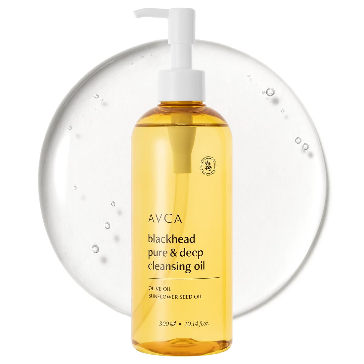 AVCA Jumbo Size Blackhead Remover Cleansing Oil 300 ml – K-Beauty Porenreiniger mit PHA, Make-up & Talg Entferner, Sanftes Peeling Öl für fettige & normale Haut
