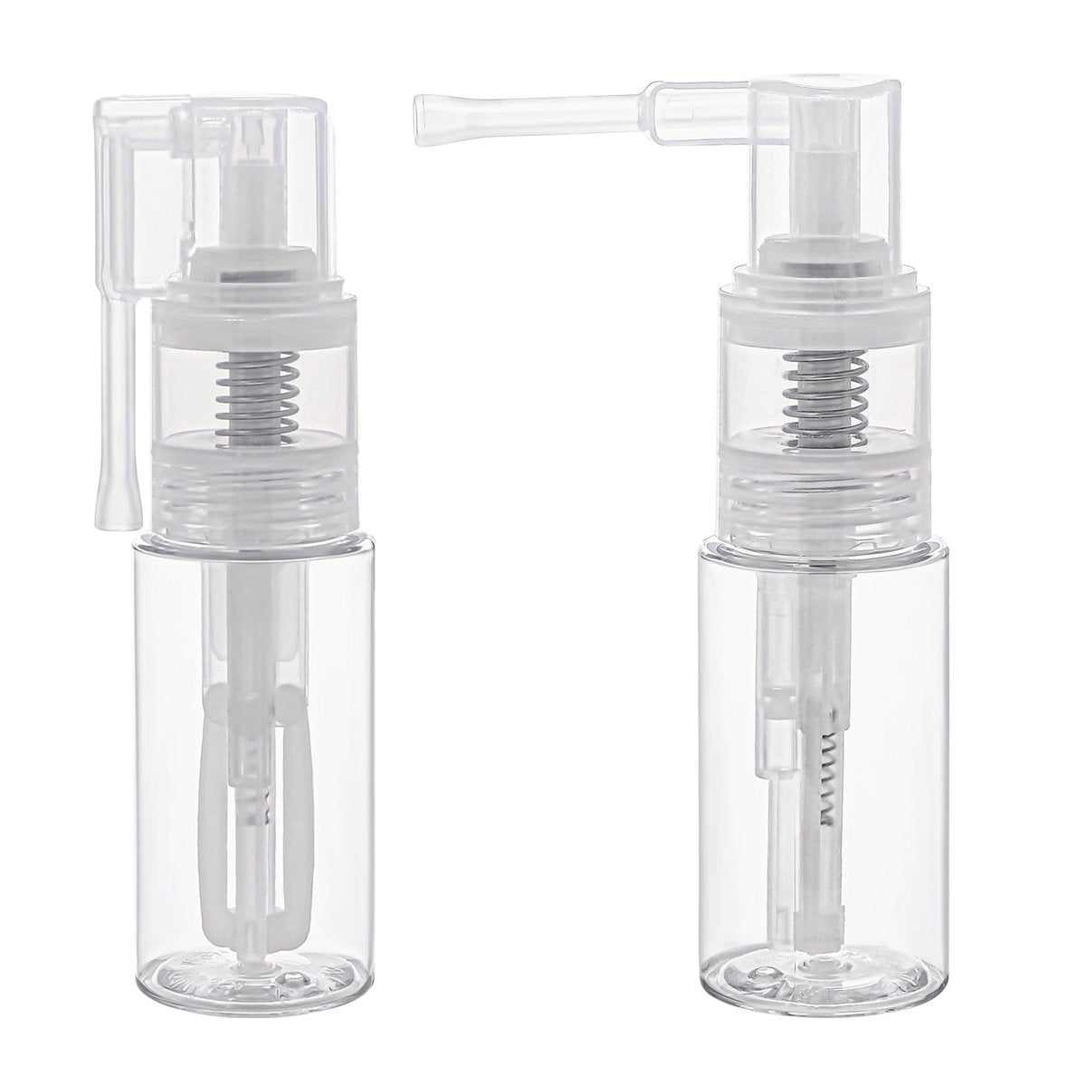 KALIONE 2er-Pack 25ml Leere Puder-Sprühflaschen, wiederverwendbare, abnehmbare Reiseflaschen, Körperpflege-Zubehör für Gesicht, Haar, Körper, Nägel
