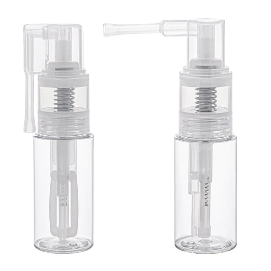 KALIONE 2er-Pack 25ml Leere Puder-Sprühflaschen, wiederverwendbare, abnehmbare Reiseflaschen, Körperpflege-Zubehör für Gesicht, Haar, Körper, Nägel