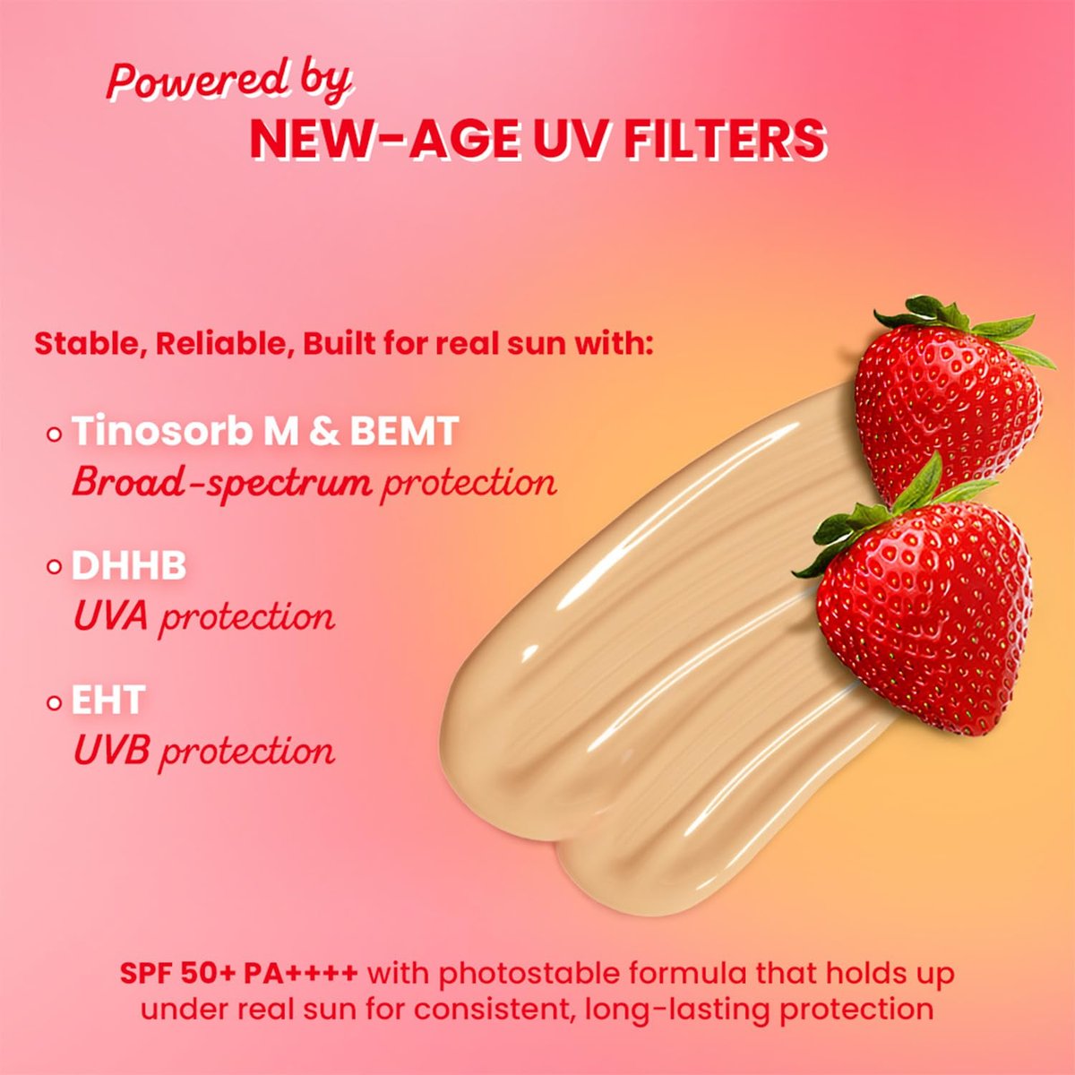 Dot & Key Strawberry Dew Tinted Sonnenschutz SPF 50 PA++++ | Breitband-Gesichtssonnenschutz | Für alle Hauttypen | 50 ml