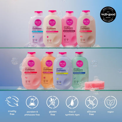 eos Cashmere Body Wash – Feuchtigkeitsspendendes Duschgel mit Sheabutter, Glycerin & Vitamin E, pH-ausgeglichen, für empfindliche Haut, vegan, 473 ml