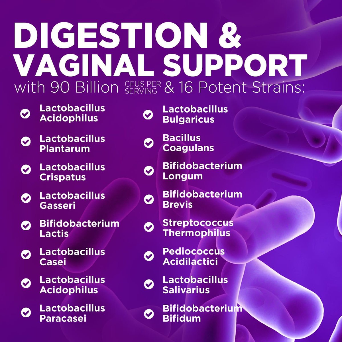 Probiotika für Frauen – Probiotischer Blend 90 Milliarden KBE pro Portion – Gezielte Unterstützung für Vaginal- und Verdauungsgesundheit – 16 Stämme, Cranberry, Präbiotika – Hergestellt in den USA – 120 Kapseln