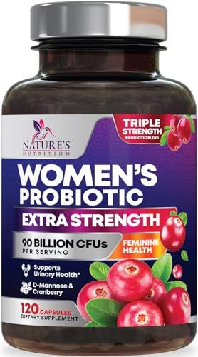 Probiotika für Frauen – Probiotischer Blend 90 Milliarden KBE pro Portion – Gezielte Unterstützung für Vaginal- und Verdauungsgesundheit – 16 Stämme, Cranberry, Präbiotika – Hergestellt in den USA – 120 Kapseln