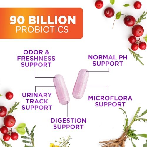 Probiotika für Frauen – Probiotischer Blend 90 Milliarden KBE pro Portion – Gezielte Unterstützung für Vaginal- und Verdauungsgesundheit – 16 Stämme, Cranberry, Präbiotika – Hergestellt in den USA – 120 Kapseln
