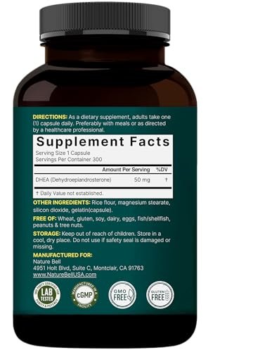 NatureBell DHA 50 mg für Männer und Frauen, 300 Kapseln | Mikronisiert für bessere Absorption | Pflanzliche Quelle | Unterstützt Energie, Stoffwechsel & gesundes Altern | Non-GMO, hergestellt in den USA