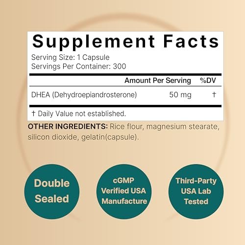 NatureBell DHA 50 mg für Männer und Frauen, 300 Kapseln | Mikronisiert für bessere Absorption | Pflanzliche Quelle | Unterstützt Energie, Stoffwechsel & gesundes Altern | Non-GMO, hergestellt in den USA