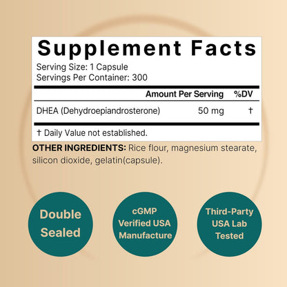 NatureBell DHA 50 mg für Männer und Frauen, 300 Kapseln | Mikronisiert für bessere Absorption | Pflanzliche Quelle | Unterstützt Energie, Stoffwechsel & gesundes Altern | Non-GMO, hergestellt in den USA