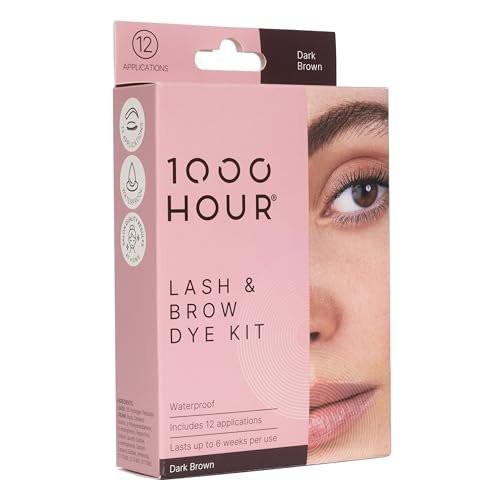 1000 Hour Professional Formula Lash & Brow Kit – Definierte Brauen mit langanhaltender Formel – Augenbrauen-Mascara und Brow Gel für atemberaubende Brauen, die bis zu 6 Wochen halten – 12 Anwendungen – Dunkelbraun