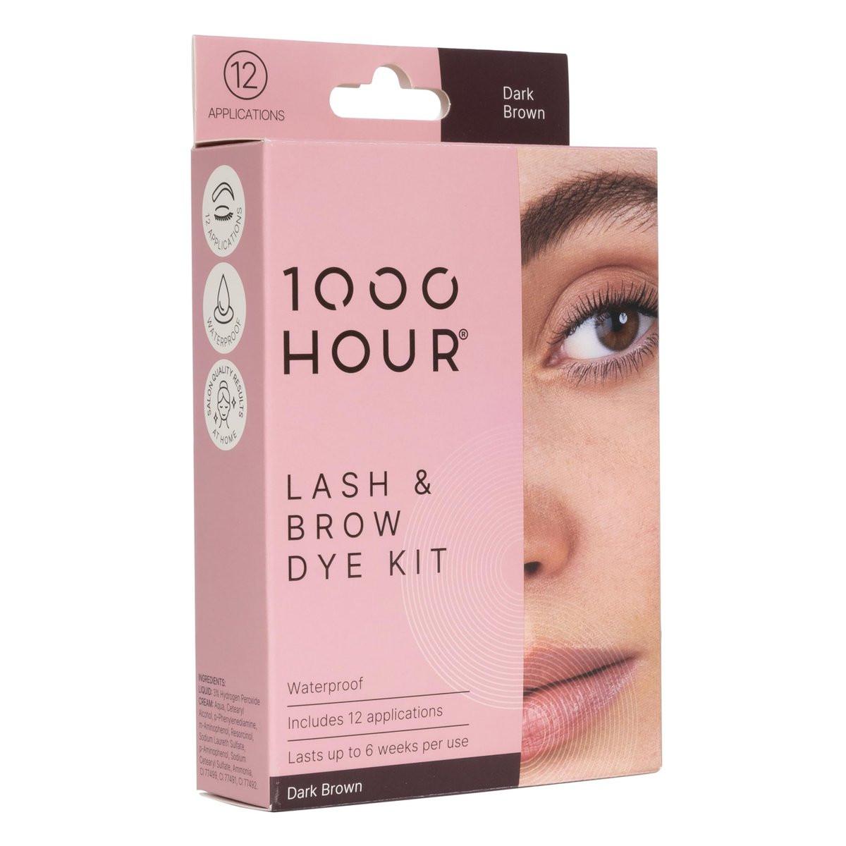 1000 Hour Professional Formula Lash & Brow Kit – Definierte Brauen mit langanhaltender Formel – Augenbrauen-Mascara und Brow Gel für atemberaubende Brauen, die bis zu 6 Wochen halten – 12 Anwendungen – Dunkelbraun