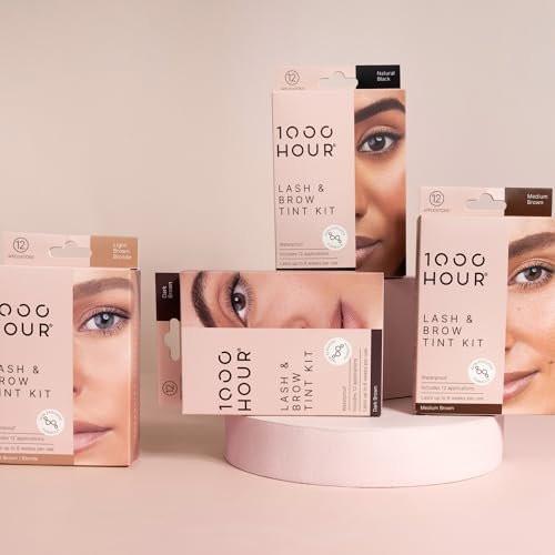 1000 Hour Professional Formula Lash & Brow Kit – Definierte Brauen mit langanhaltender Formel – Augenbrauen-Mascara und Brow Gel für atemberaubende Brauen, die bis zu 6 Wochen halten – 12 Anwendungen – Dunkelbraun